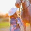 Cowgirl Lets Go Girls Silver Fringe Denim Jacket - Image 3