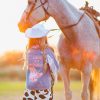 Cowgirl Lets Go Girls Silver Fringe Denim Jacket - Image 11