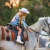 Cowgirl Lets Go Girls Silver Fringe Denim Jacket - Image 7