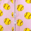 Pink Bamboo Softball Onesie - Image 2